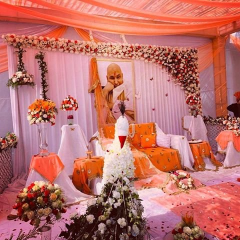 Guruji Satsang Flower Decoration Gurgaon Delhi Ncr 9711655952
