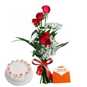 roses n cake hamper