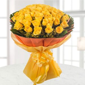 50 yellow rose flower bunch Sunrise Special