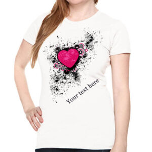 Personalize Heart T Shirt For Her