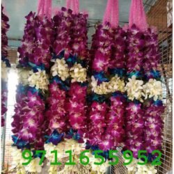 purple orchid jaimala varmala haar forwedding orchid jaimala , blue and purple orchid varmala jaimala garland haar orchid mala for marriage jaimala