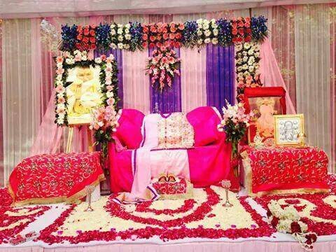 guruji flower decoration for satsang decoration gurji maharaj decoration guruji stage decoration for satsang guruji satsang flower decoration at home in Gurgaon Delhi NCR 67
