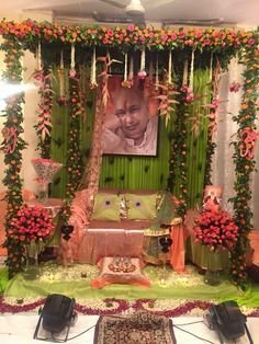 guruji flower decoration for satsang decoration gurji maharaj decoration guruji stage decoration for satsang guruji satsang flower decoration at home in Gurgaon Delhi NCR 81