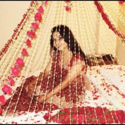 bridal bed room decoration, Romantic 1st Night Decoration