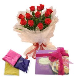 combo Roses With Soan papdi box