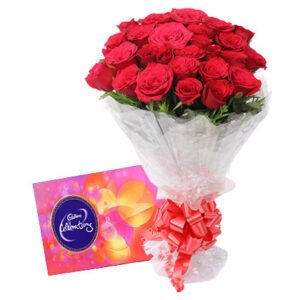 20 Red Roses With Celebration