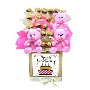 TEDDYS PINK & FERRERO ROCHER