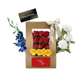 0001916 roses carnations orchids