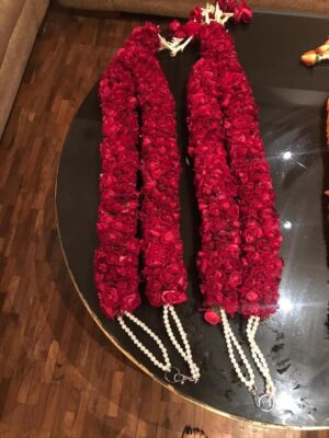 pure red rose varmala garland haar for marriage