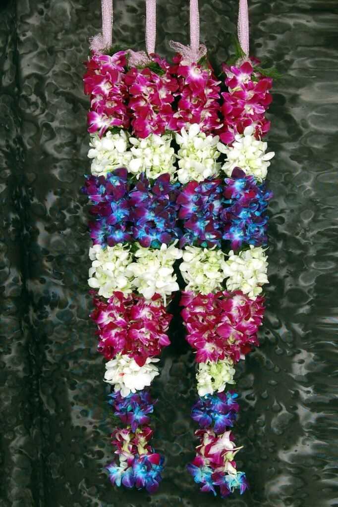 Wedding Rose petals Garland, Orchid Jaimala price, Rose Jaimala, New Style Jaimala, Orchid Flower Jaimala near me shop, Tube Roses jaimala , rajnigandha and roses Jaimala , jasmine and lilly varmala garlands price , virat kohli jaimala varmala haar, buy pink and white jaimala online price  , red and white flower varmala, blue orchid jaimala, purple orchid varmala ,  special rose petals jaimala near me