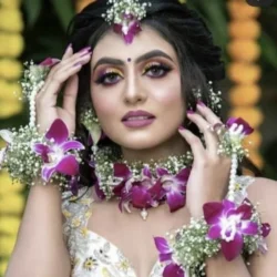 pink orchid flower jewellery