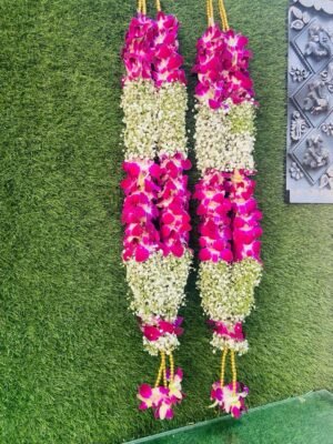Orchid and Babys breath Varmala
